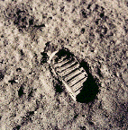 Man on the moon footprint